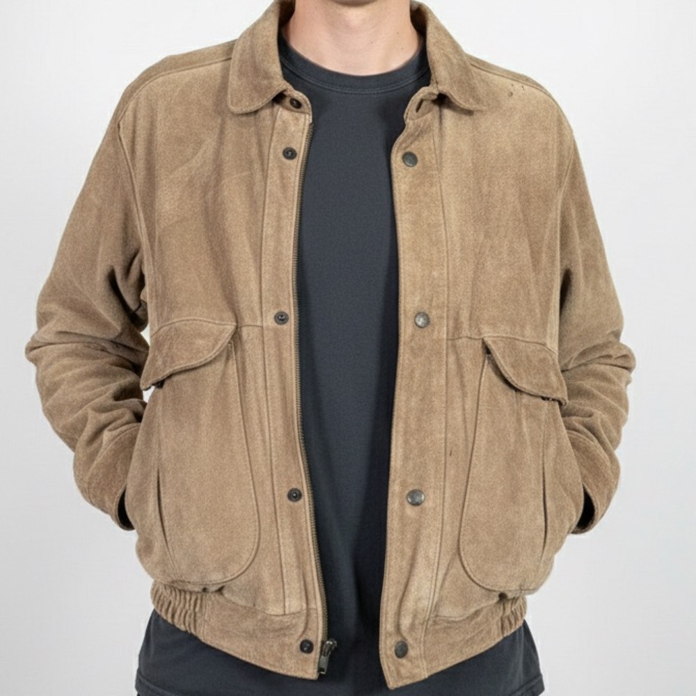 Vintage Suede 1980s Bomber Jacket by Rage for the Man Elliot Kastle - Picture 12 of 14